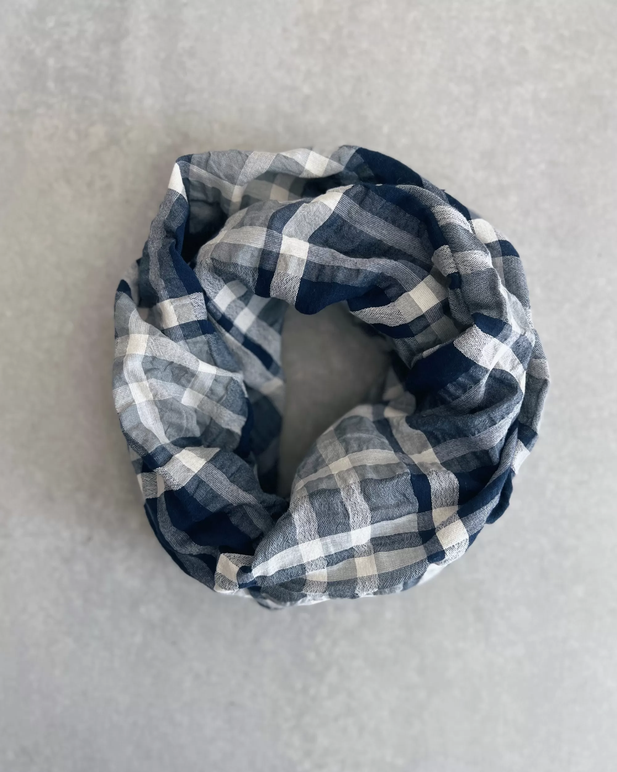 Best Sale the maker M' For : Check Cotton Origin Loop Scarf