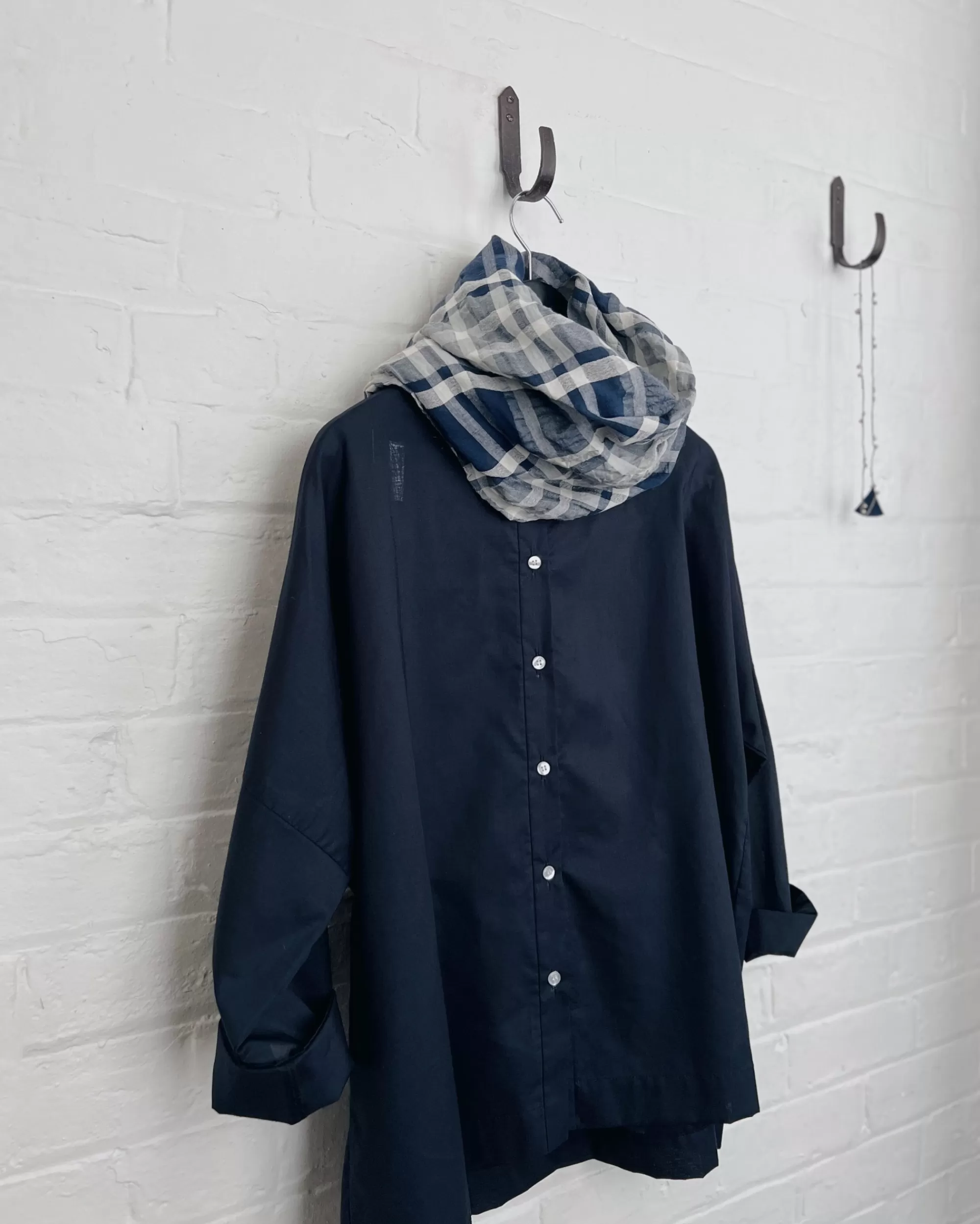 Best Sale the maker M' For : Check Cotton Origin Loop Scarf