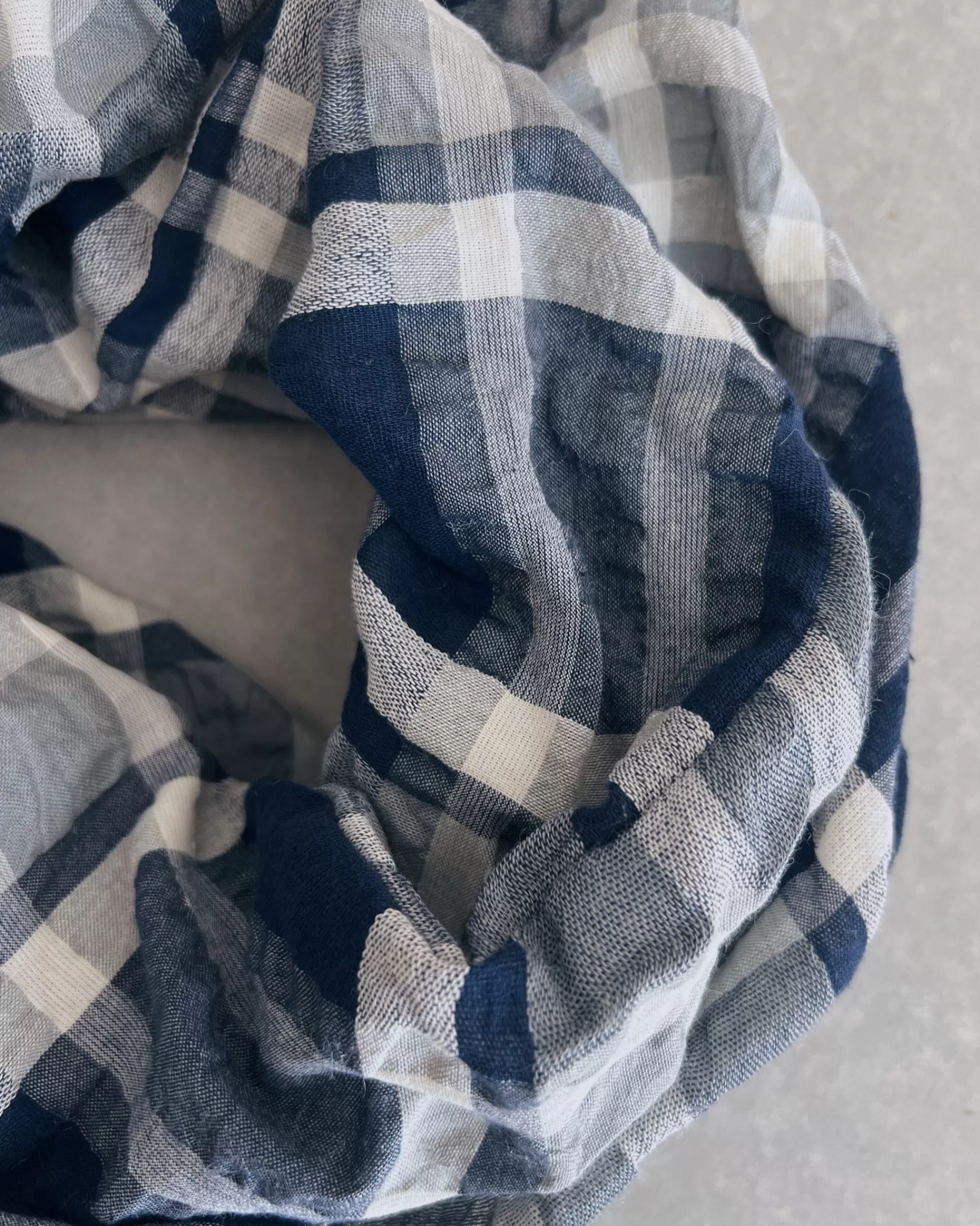 Best Sale the maker M' For : Check Cotton Origin Loop Scarf