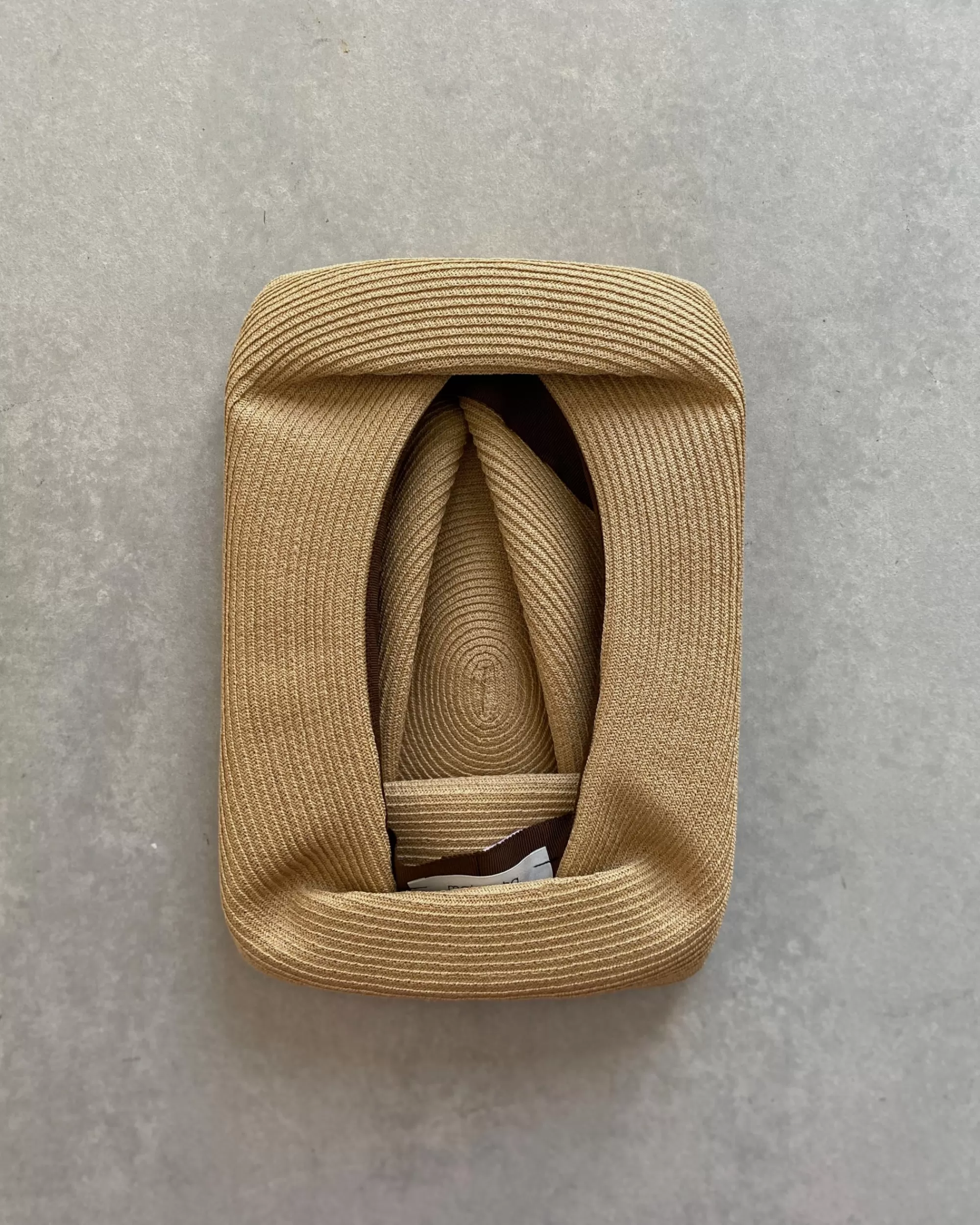 Shop mature ha : Boxed Hat In Sand With Vanilla Bean Ribbon