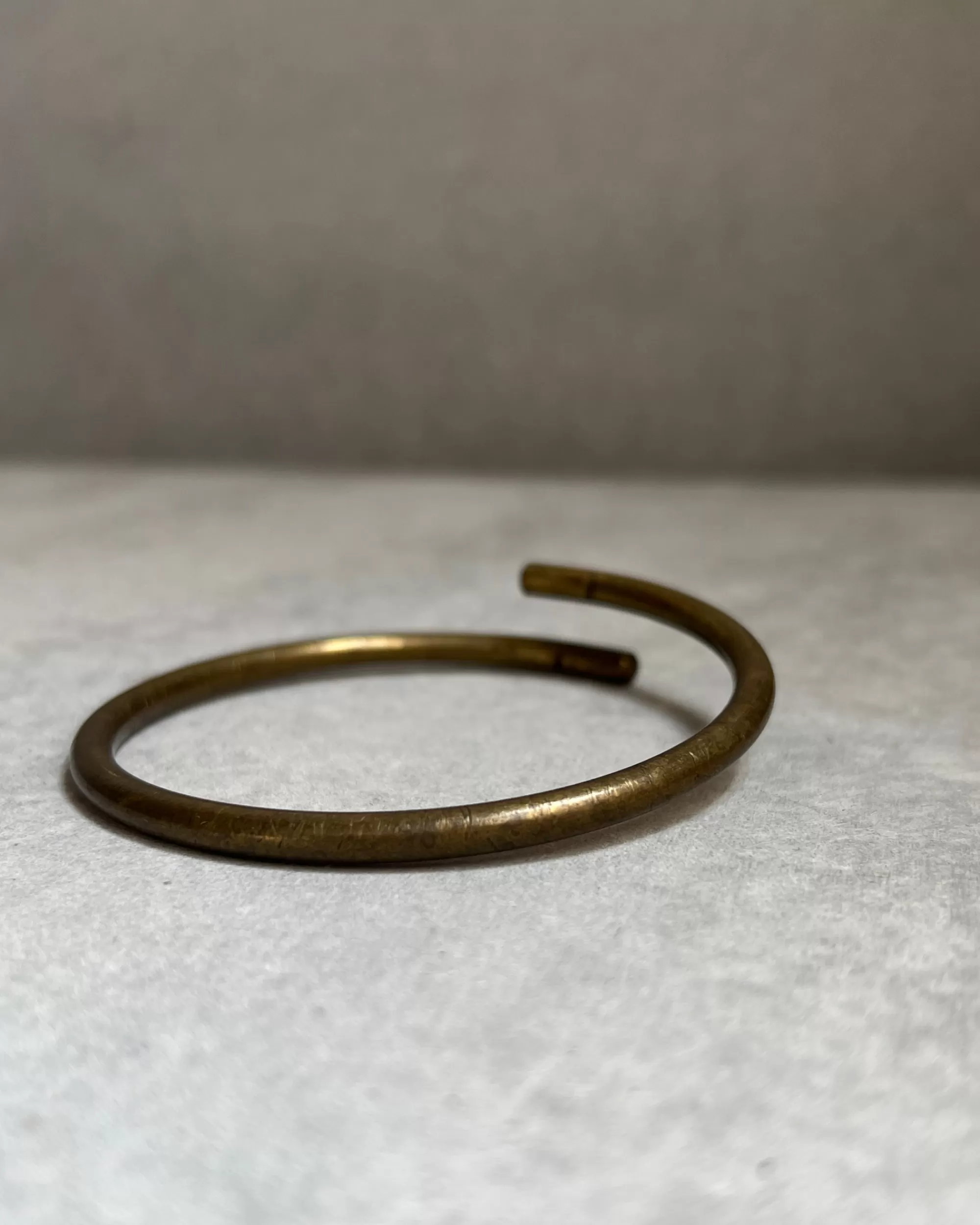 New modern marcel : Vintage Brass Bangle