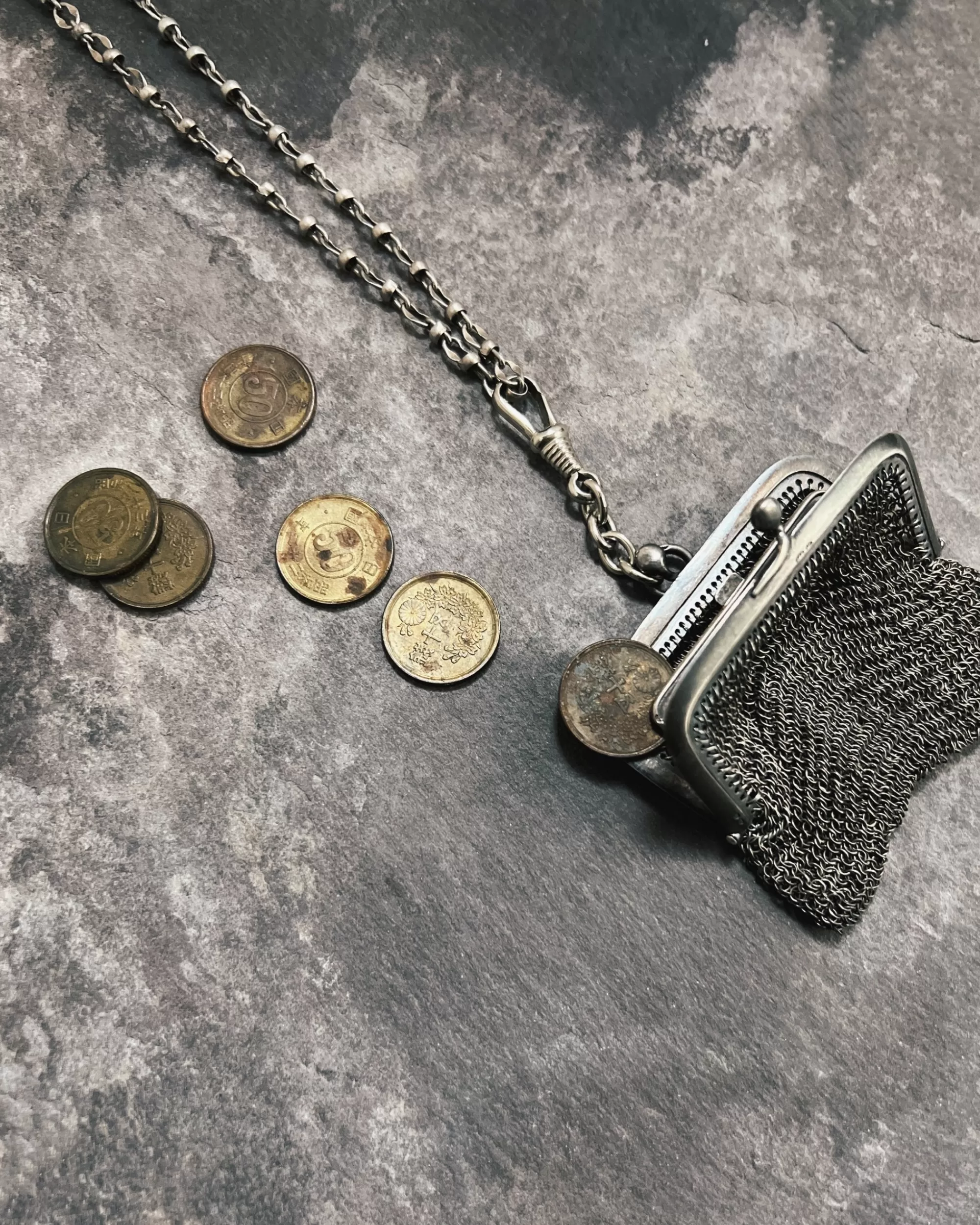 Cheap modern marcel : Vintage Chain Purse Necklace