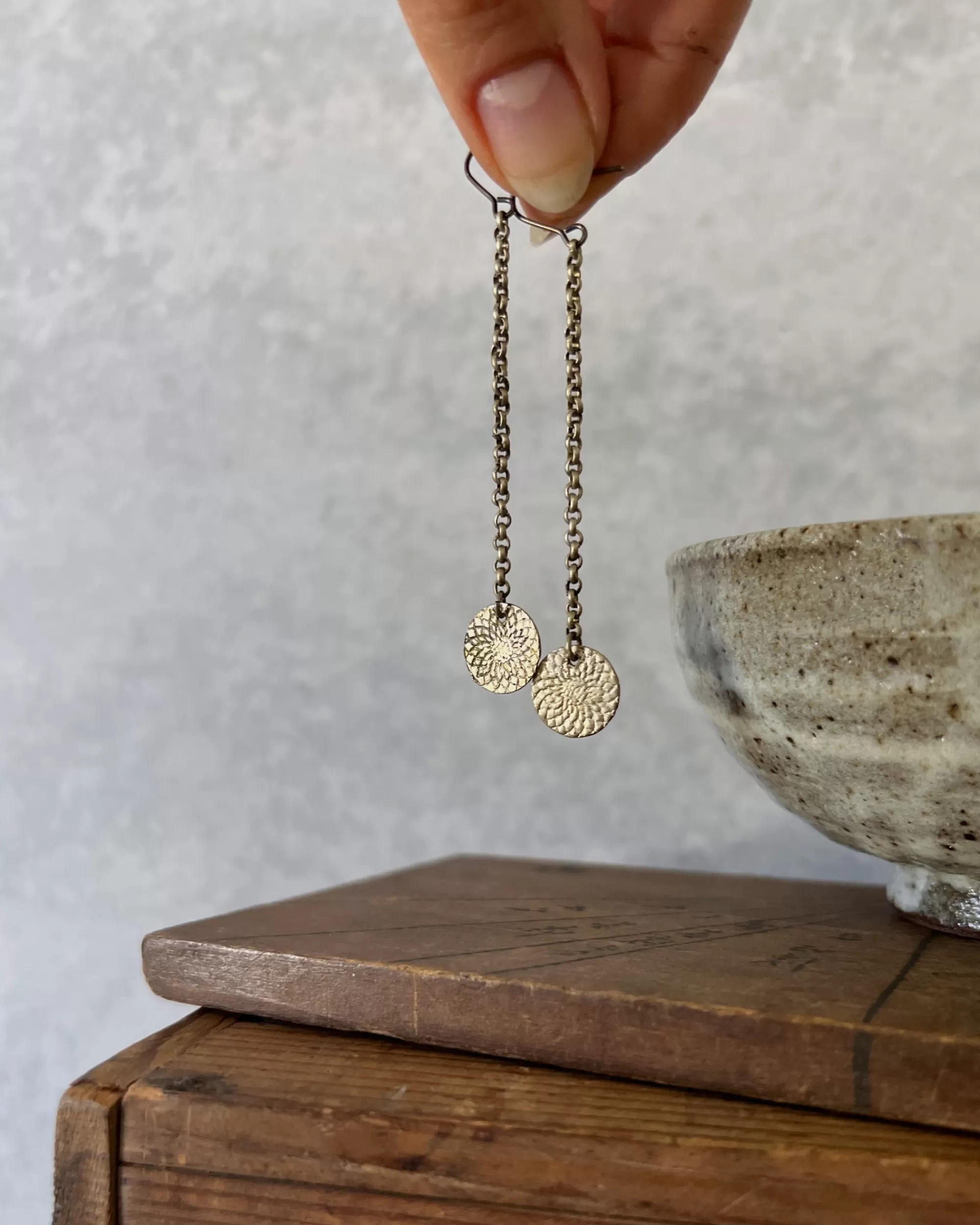 Flash Sale modern marcel : Vintage Chrysanthemum Earrings