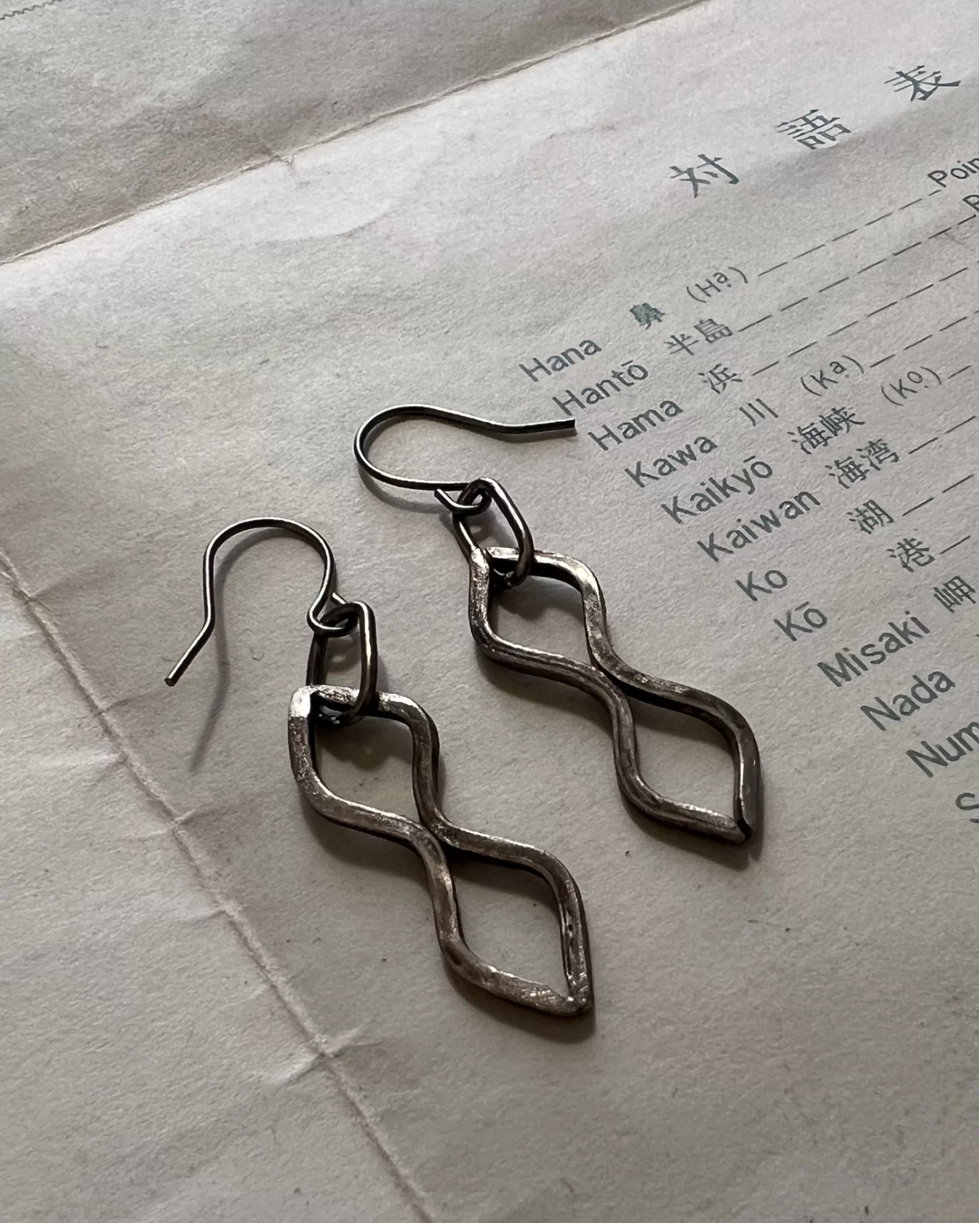 Hot modern marcel : Vintage Silver Earrings