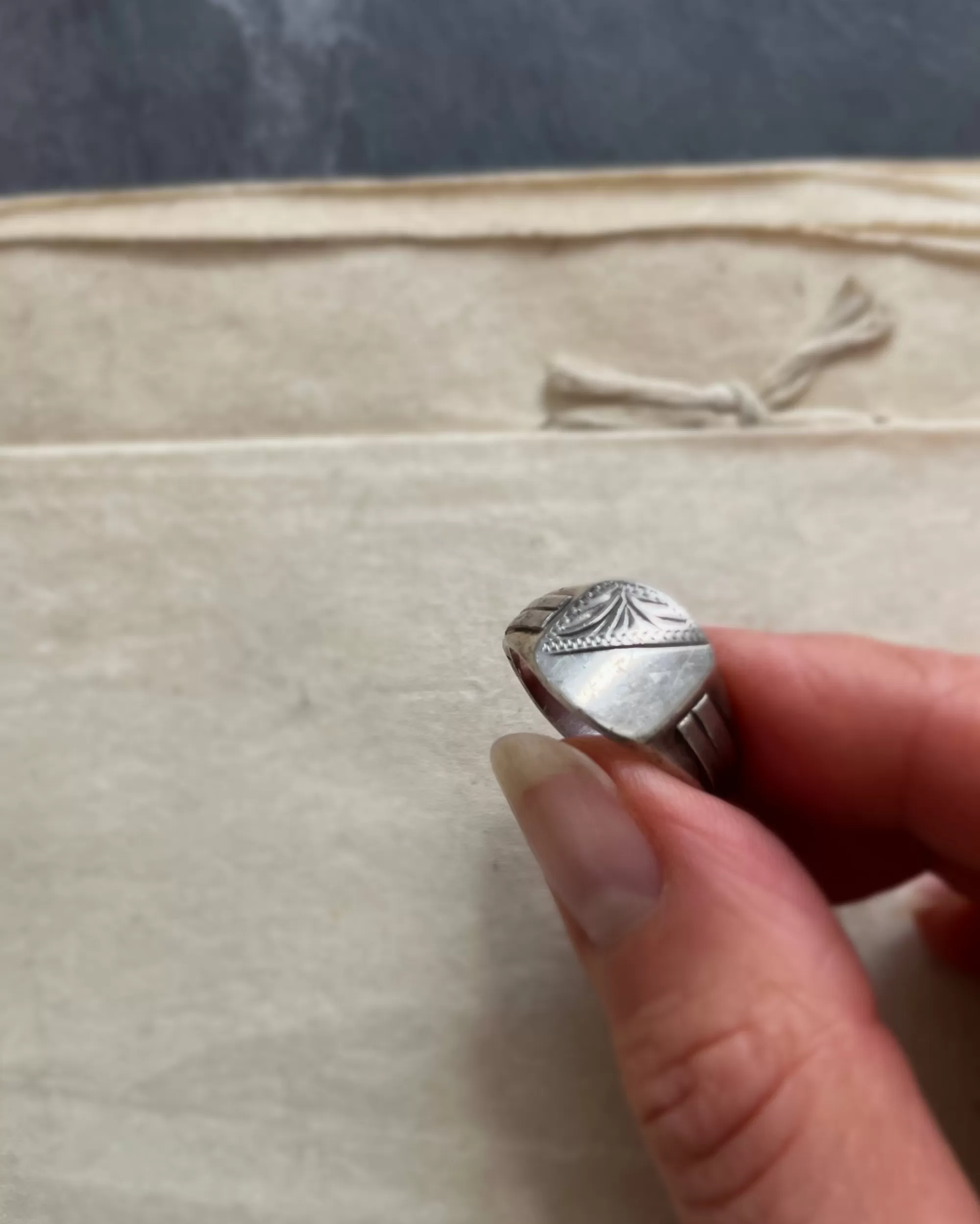 Shop modern marcel : Vintage Silver Signet Ring