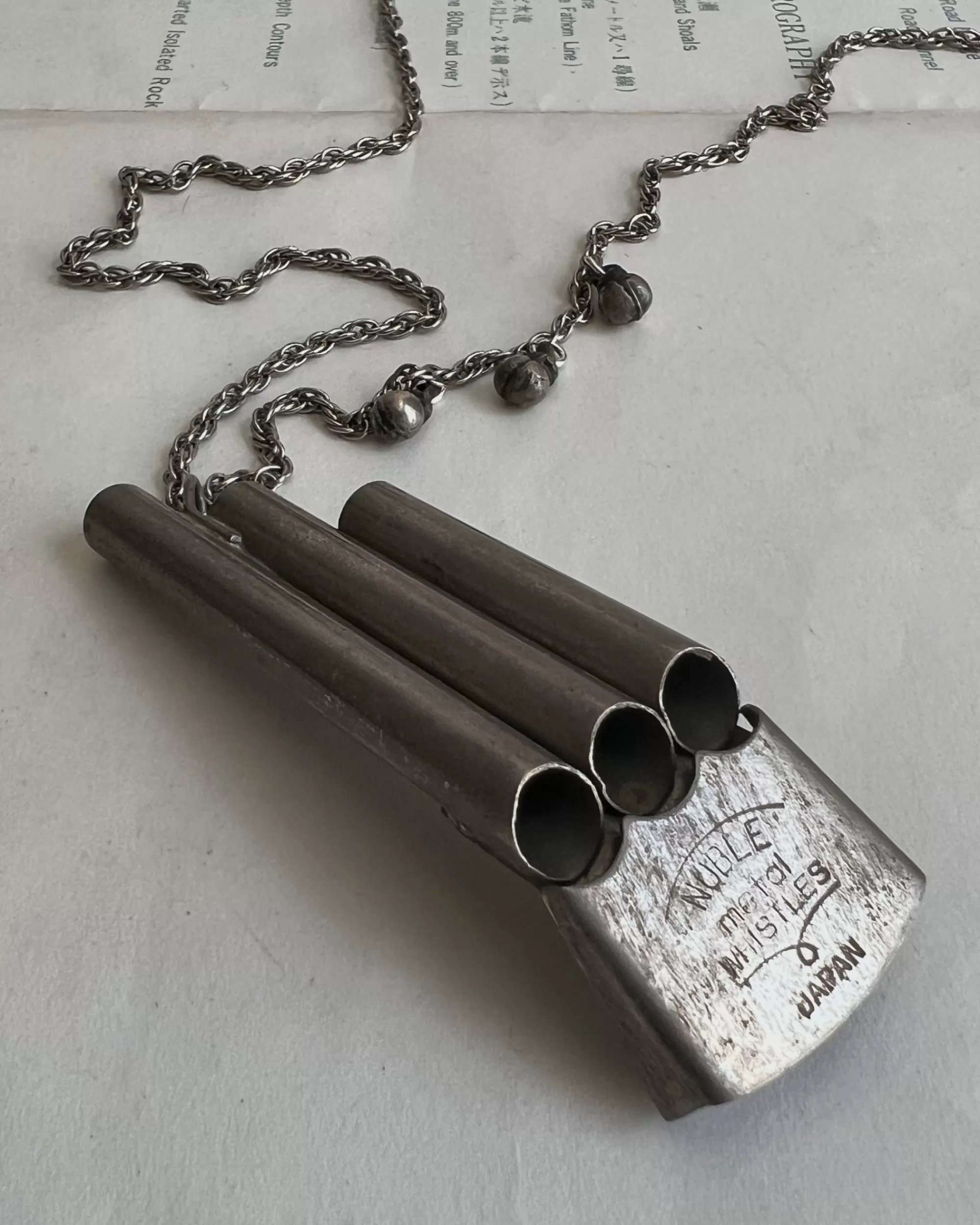 Hot modern marcel : Vintage Whistle Necklace