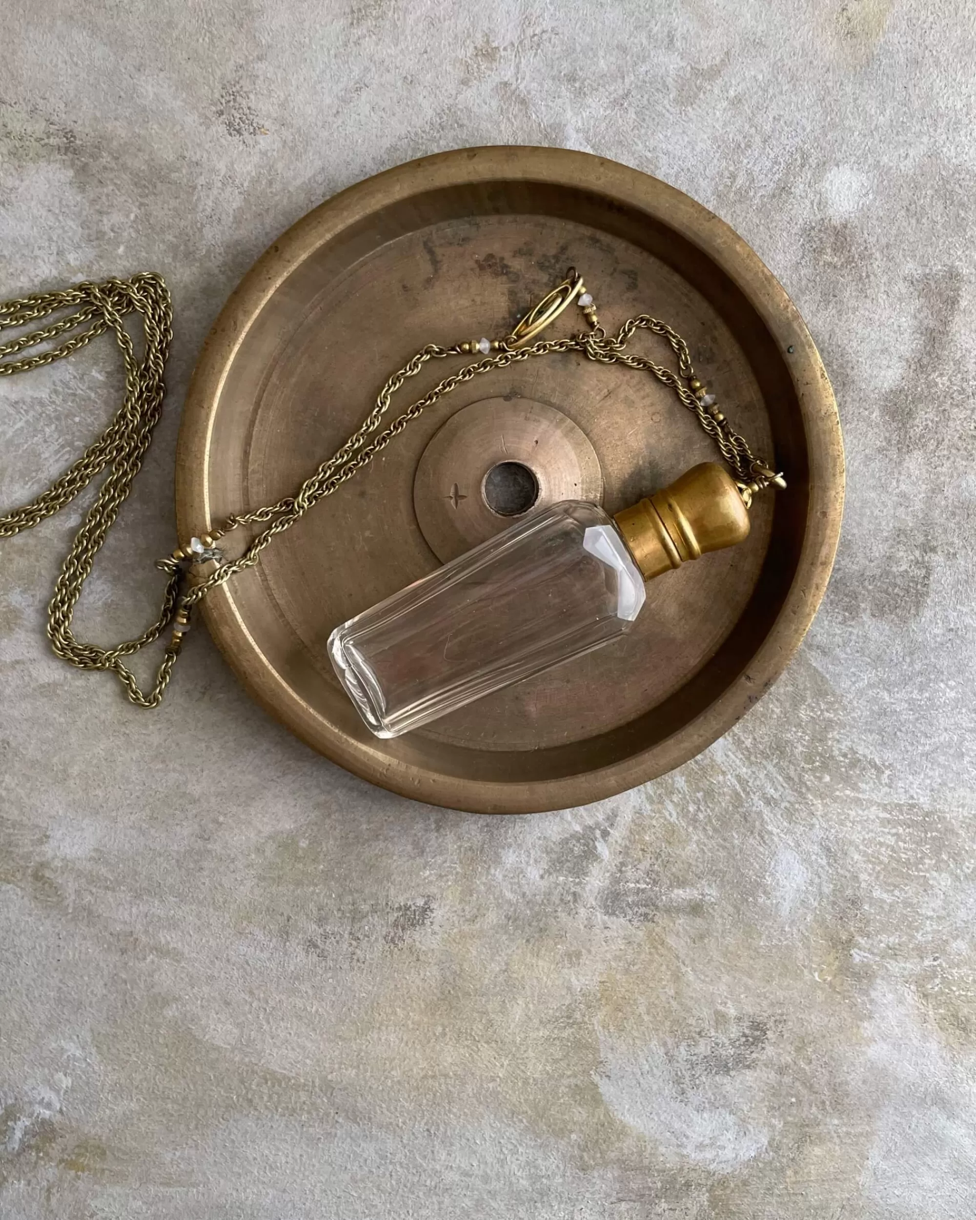 Cheap tabito : Brass Necklace With Vintage Perfume Flask Pendant