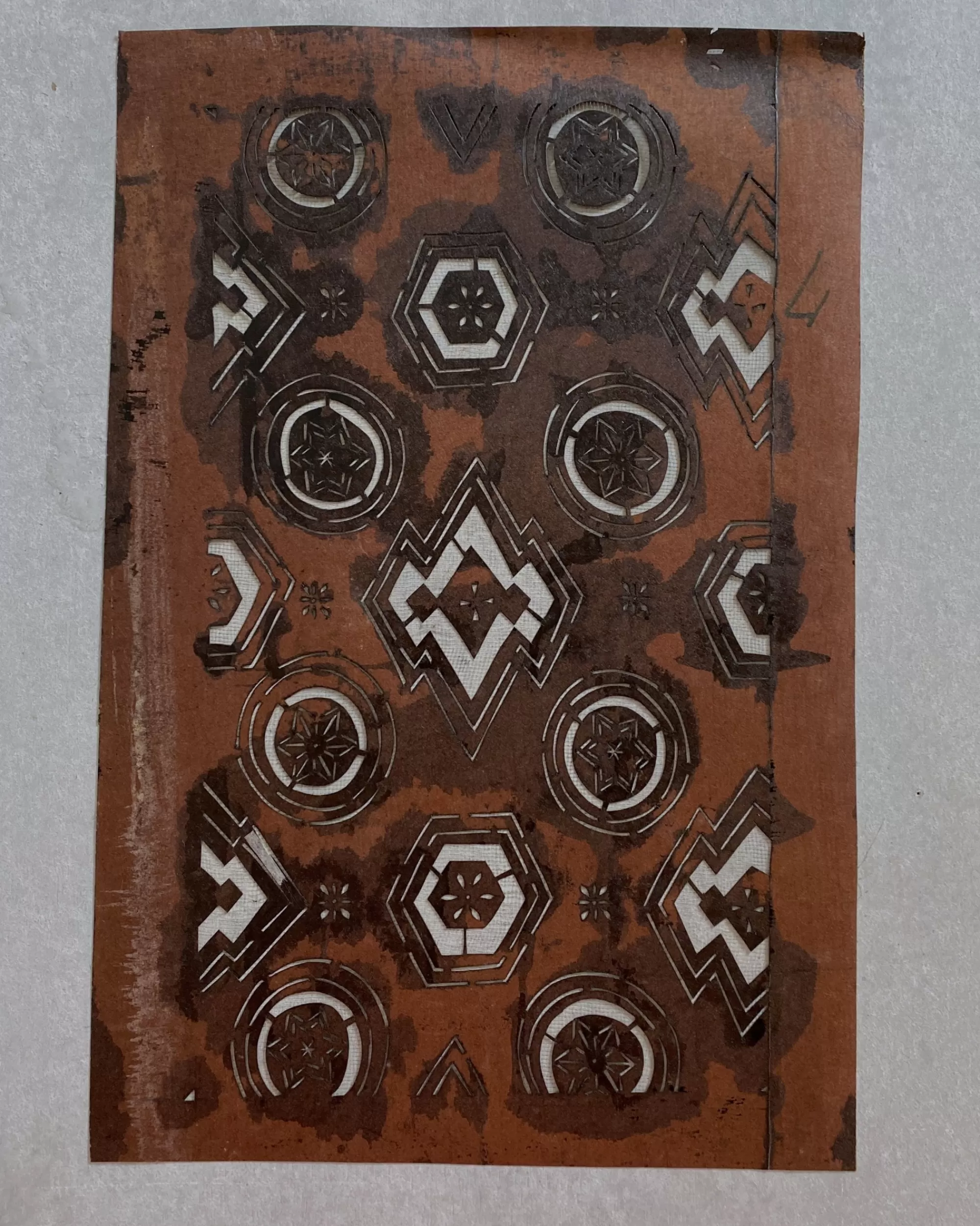 Online the maker Vintage Japanese Katagami Stencil