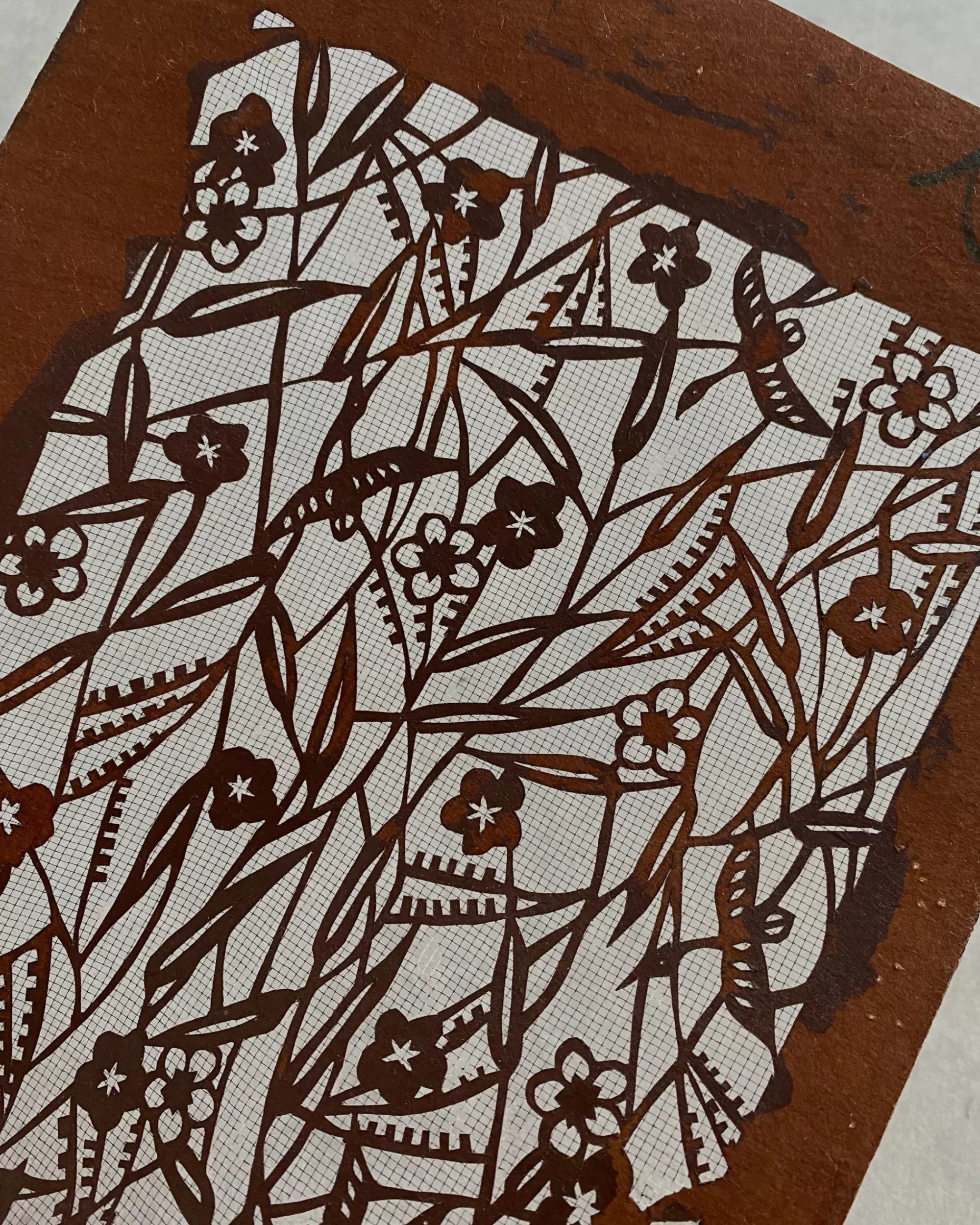 New the maker Vintage Japanese Katagami Stencil