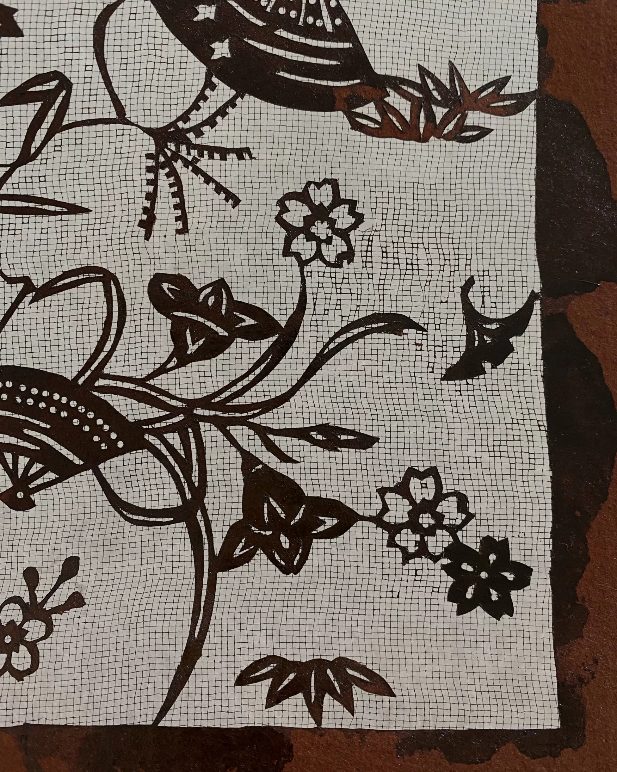 Outlet the maker Vintage Japanese Katagami Stencil