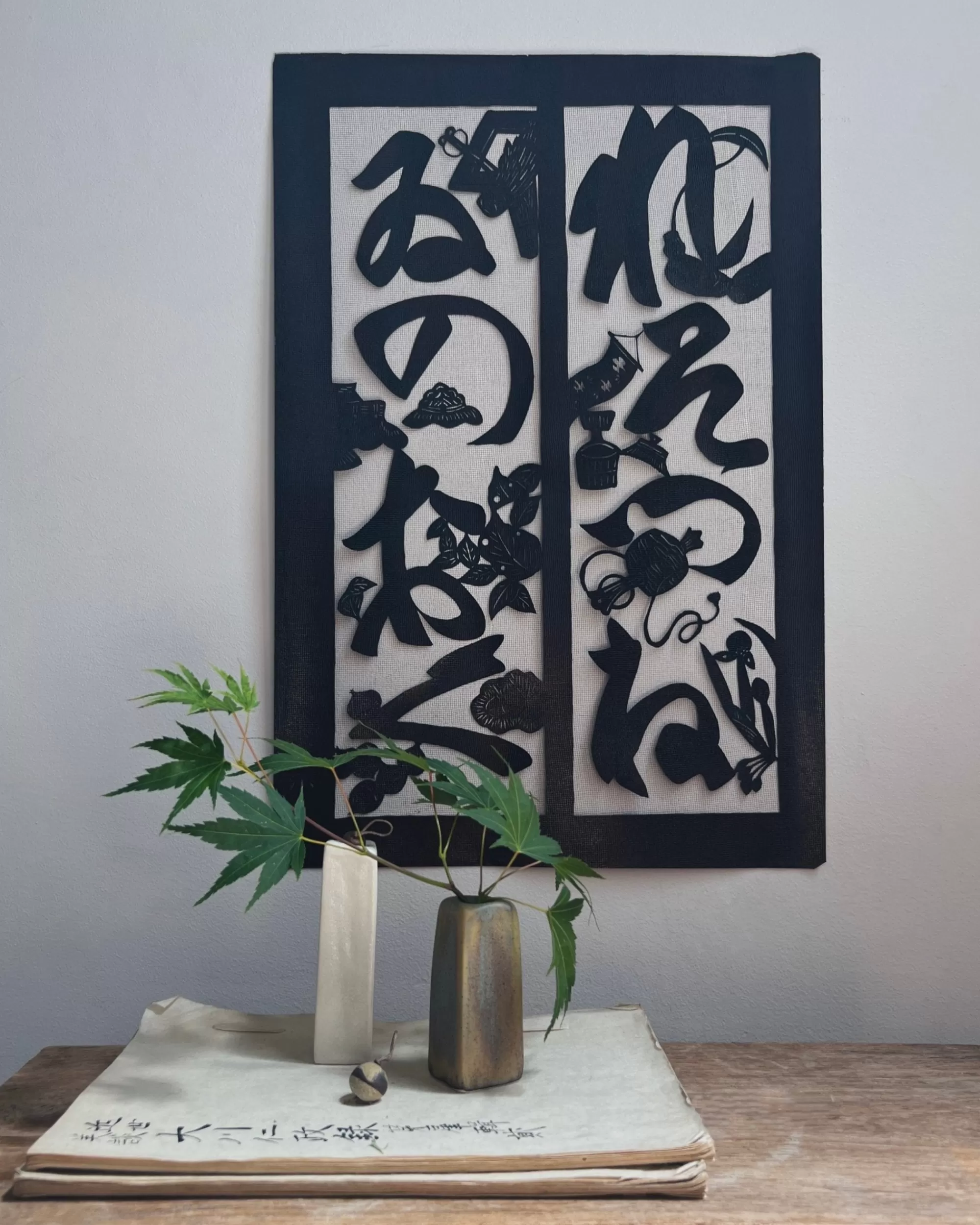 Sale the maker Vintage Japanese Katagami Stencil