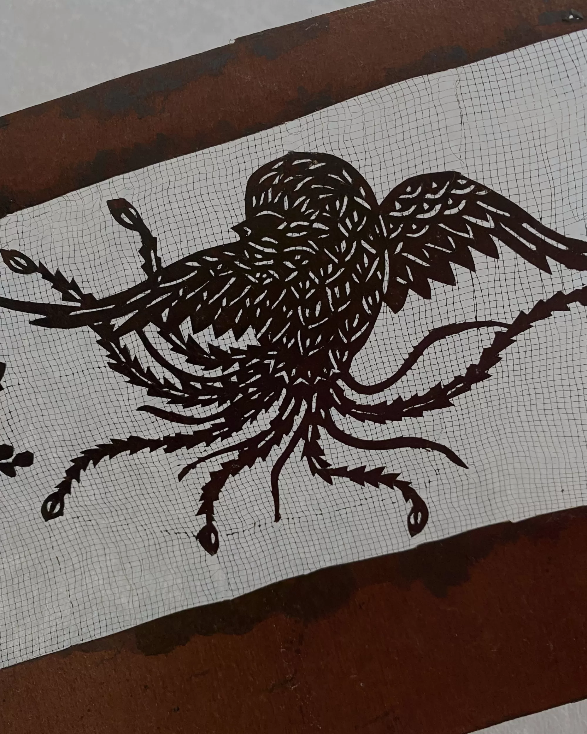 Outlet the maker Vintage Japanese Katagami Stencil