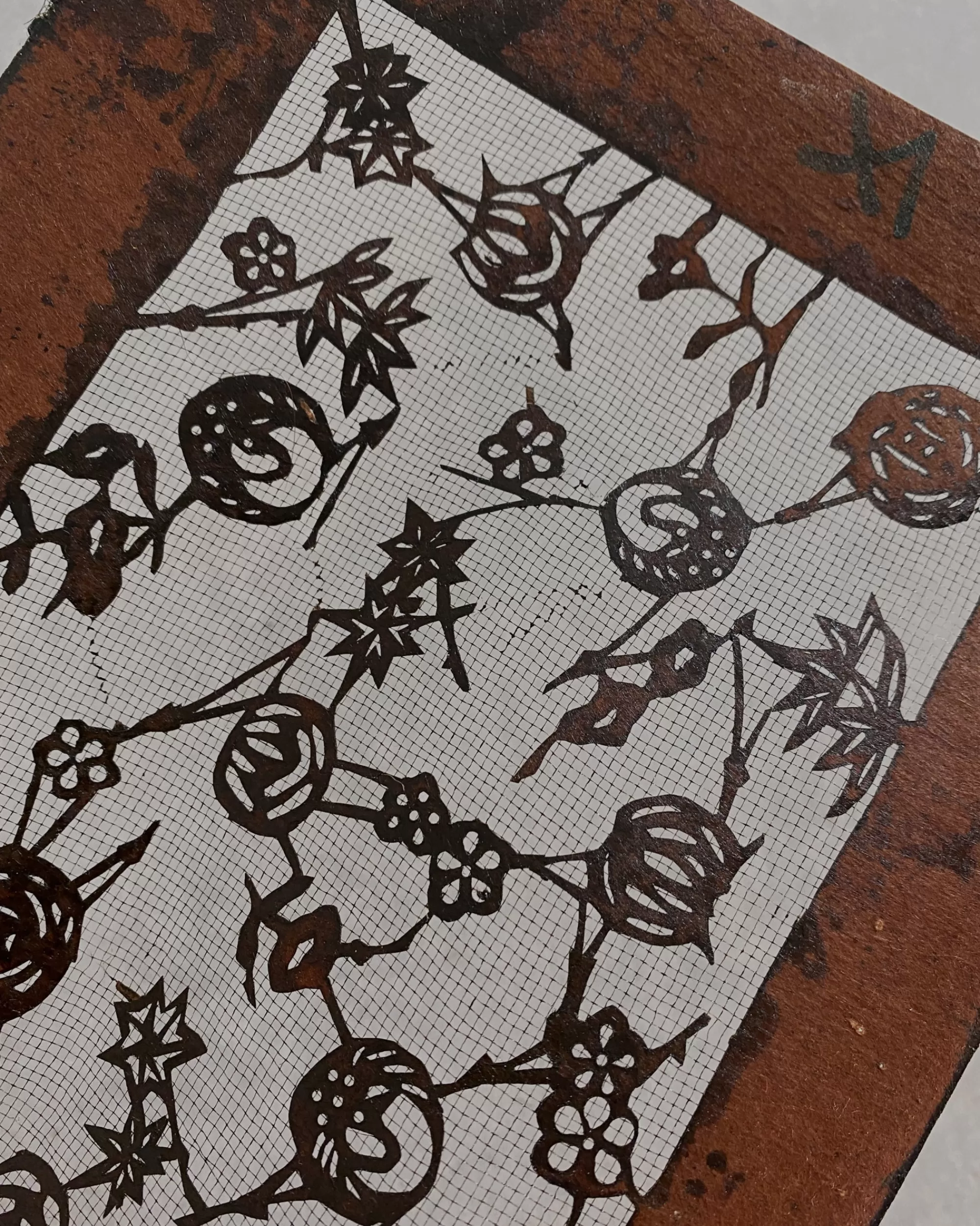 Clearance the maker Vintage Japanese Katagami Stencil