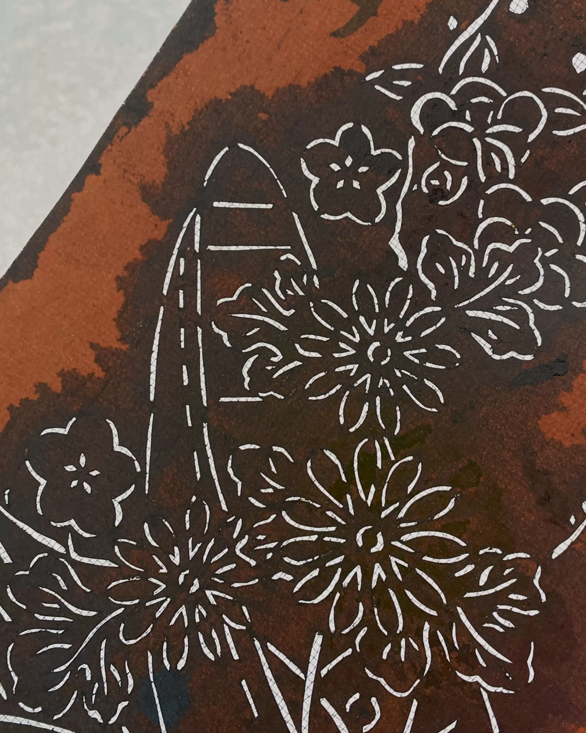 Sale the maker Vintage Japanese Katagami Stencil