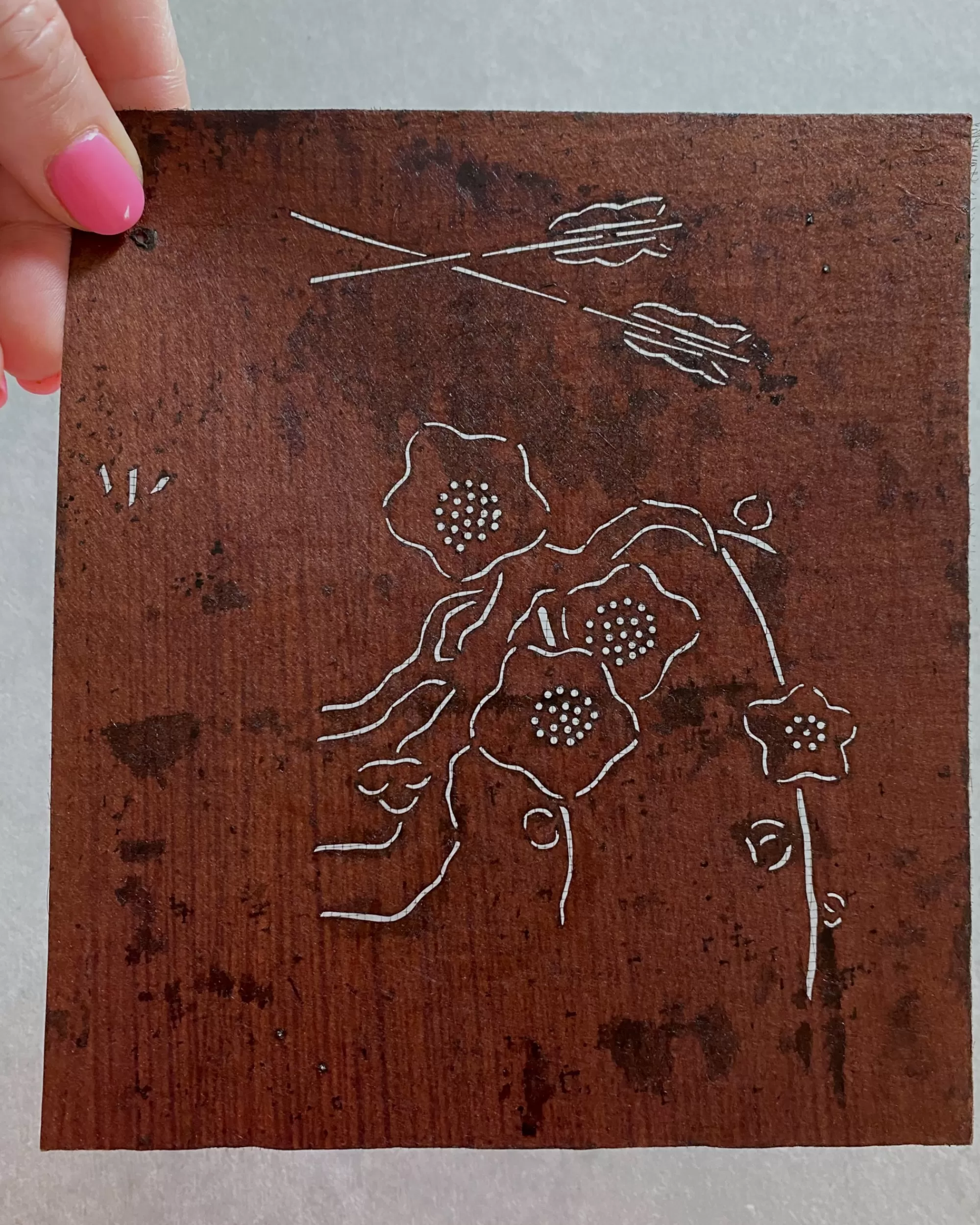 Clearance the maker Vintage Japanese Katagami Stencil