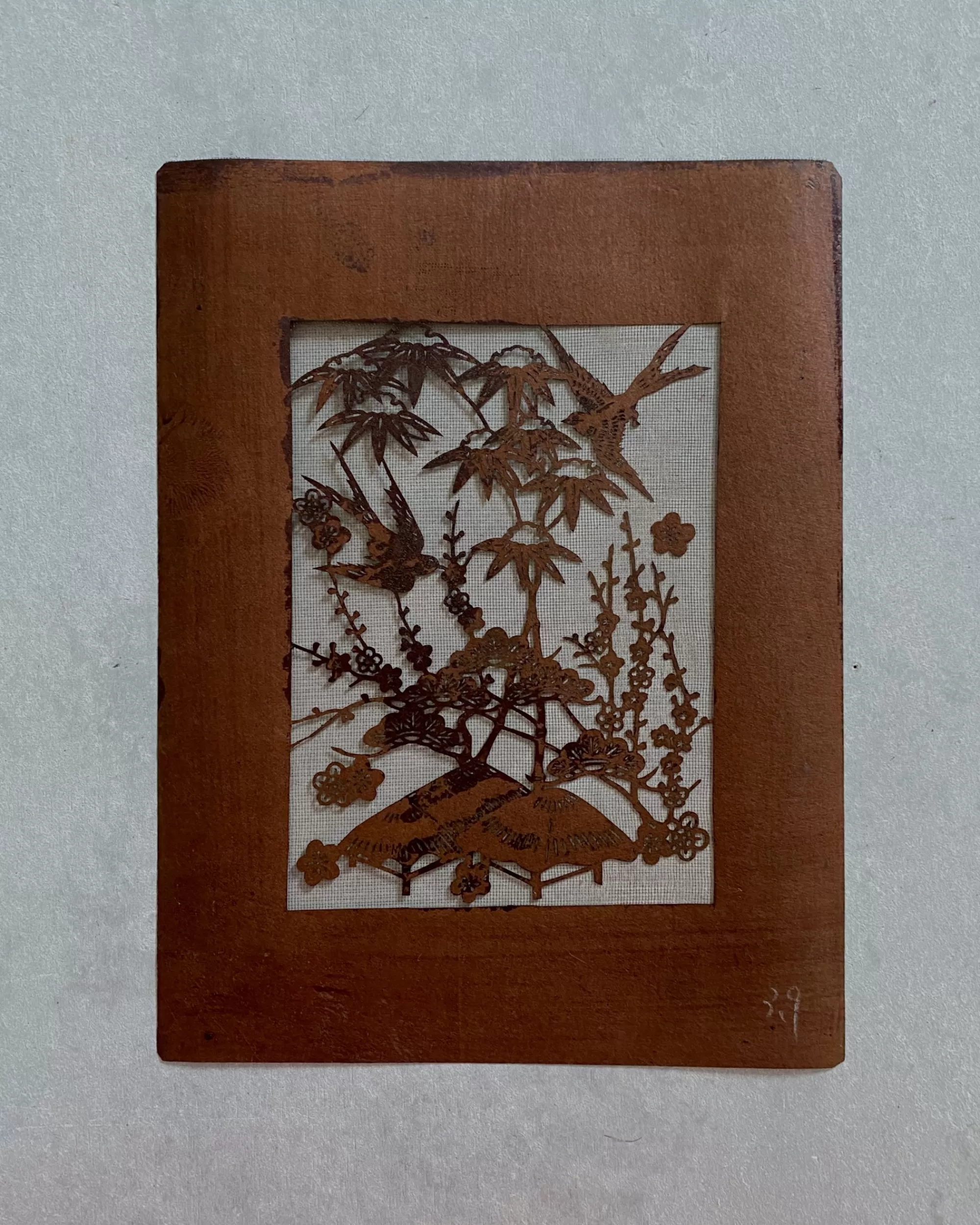 Clearance the maker Vintage Japanese Katagami Stencil