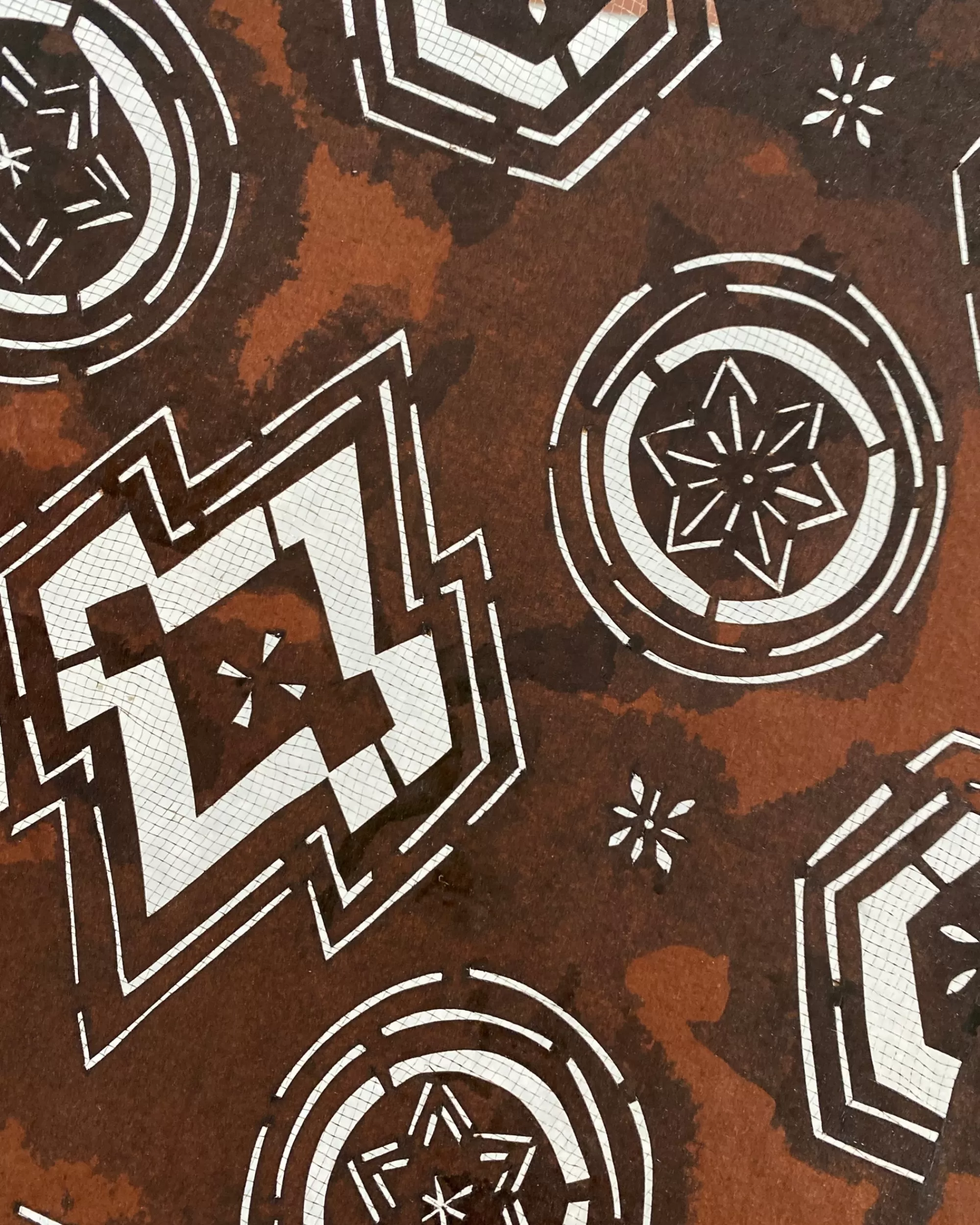 Online the maker Vintage Japanese Katagami Stencil