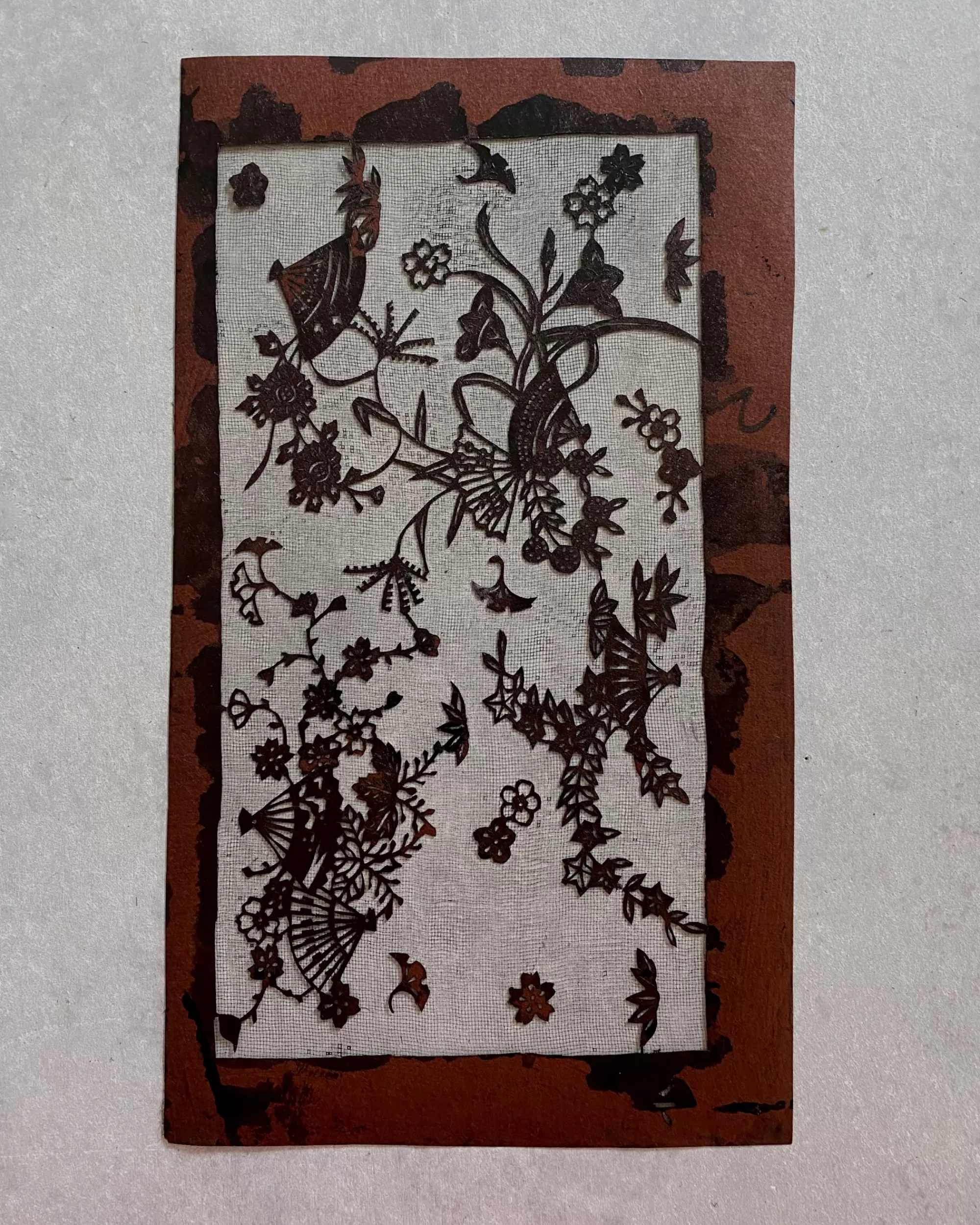 Outlet the maker Vintage Japanese Katagami Stencil