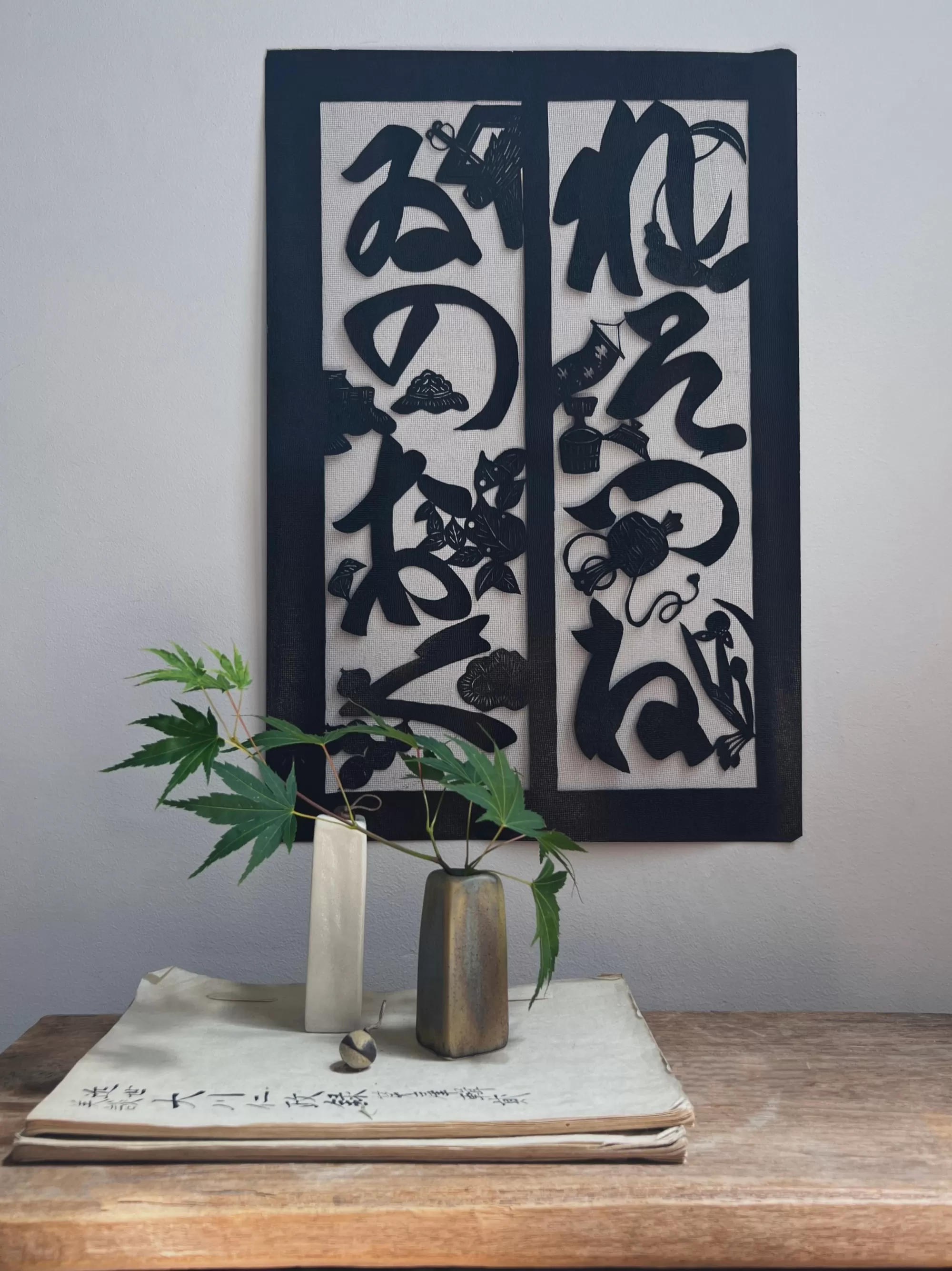Hot the maker Vintage Japanese Katagami Stencil