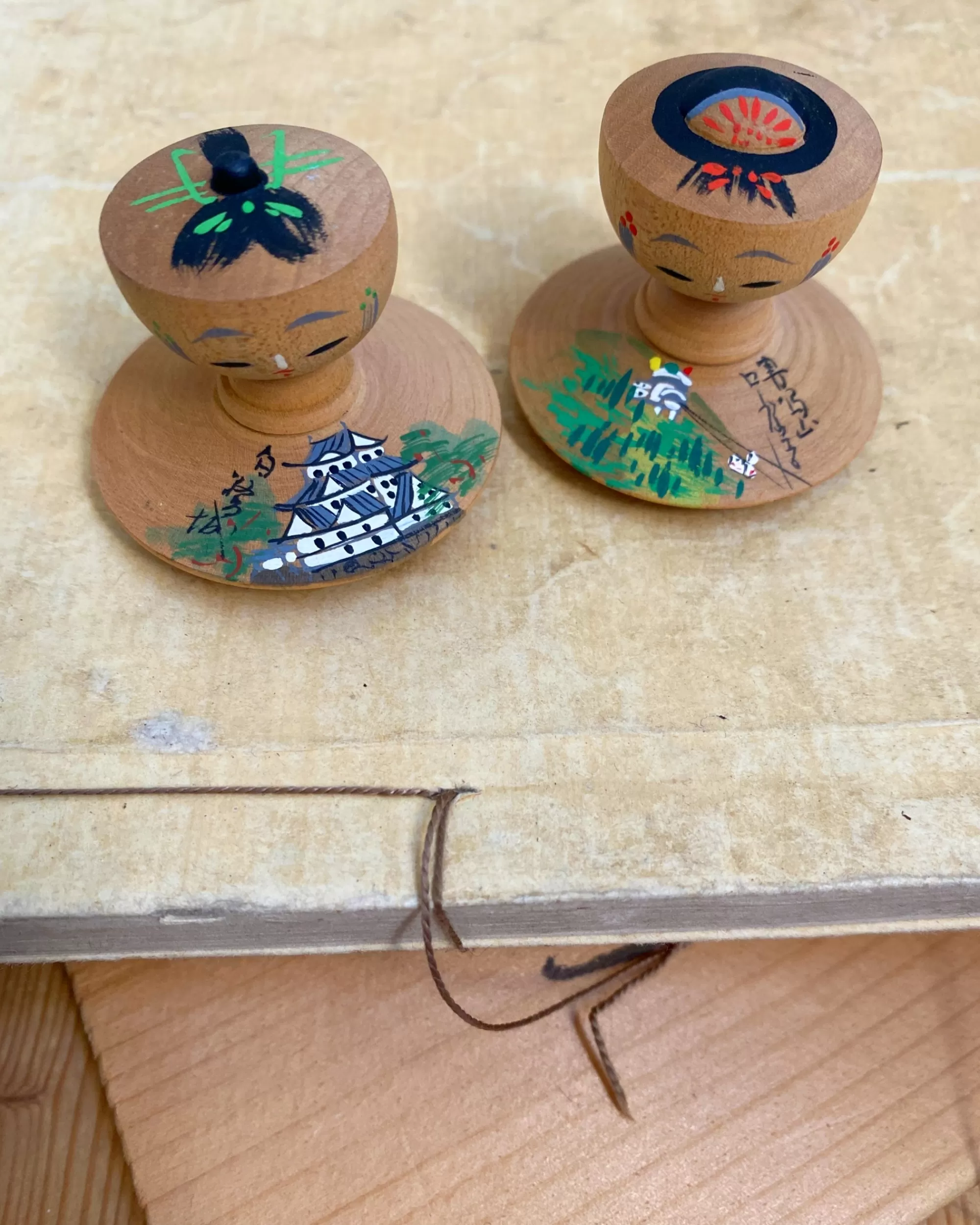 Flash Sale the maker Vintage Japanese Kokeshi Duo