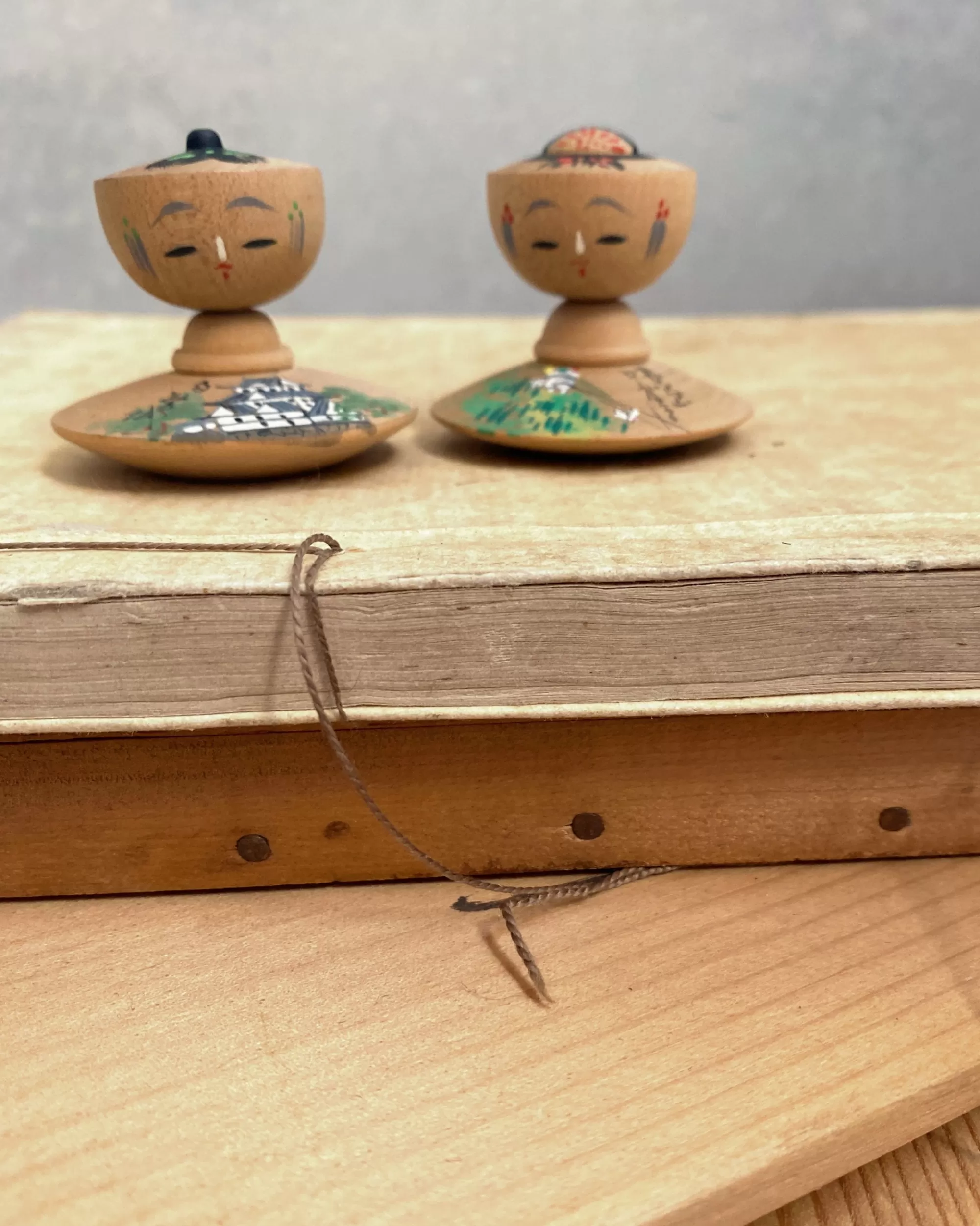 Flash Sale the maker Vintage Japanese Kokeshi Duo